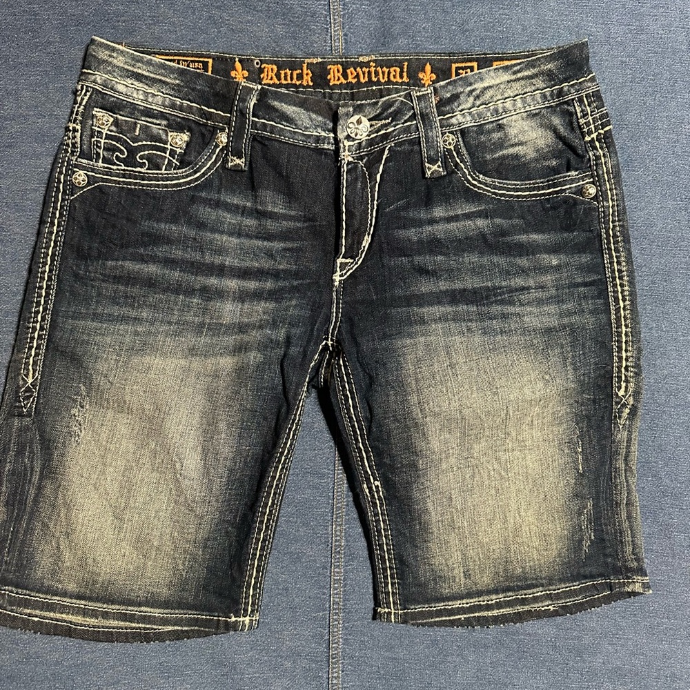 Rock Revival Distressed Jean Shorts